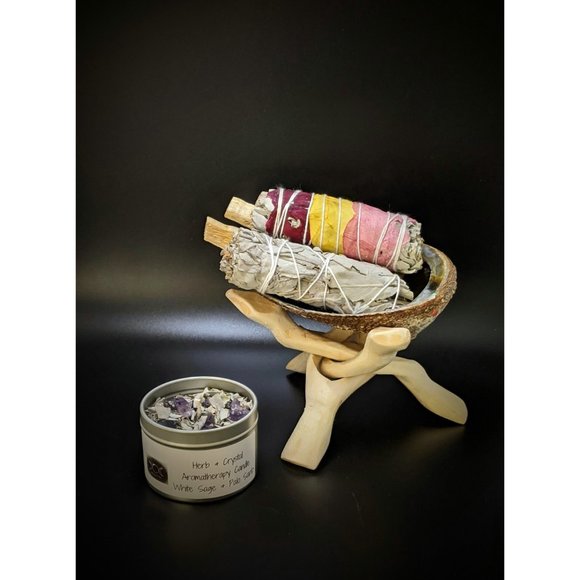 Deluxe Smudge Kit with Handmade Candle - Picture 3 of 5